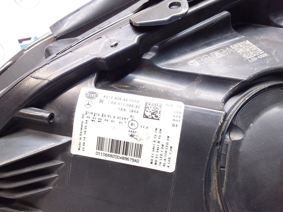 2014 MERCEDES E-CLASS W212 O/S Driver Side Front Headlight A2129063203 FMH39