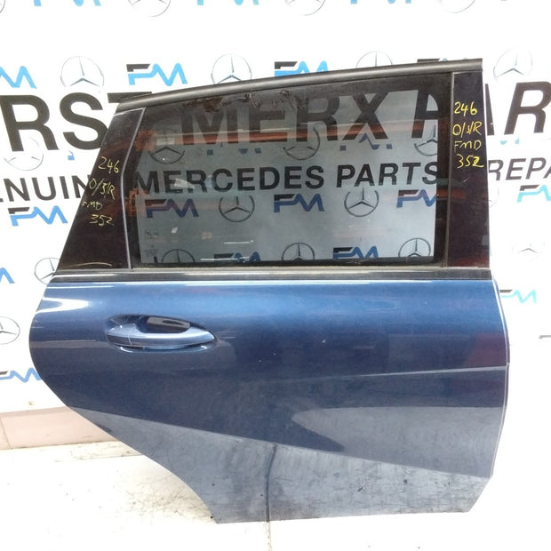 MERCEDES B-CLASS W246 DRIVER REAR DOOR OSR BLUE 2012-19 COMPLETE FMD352