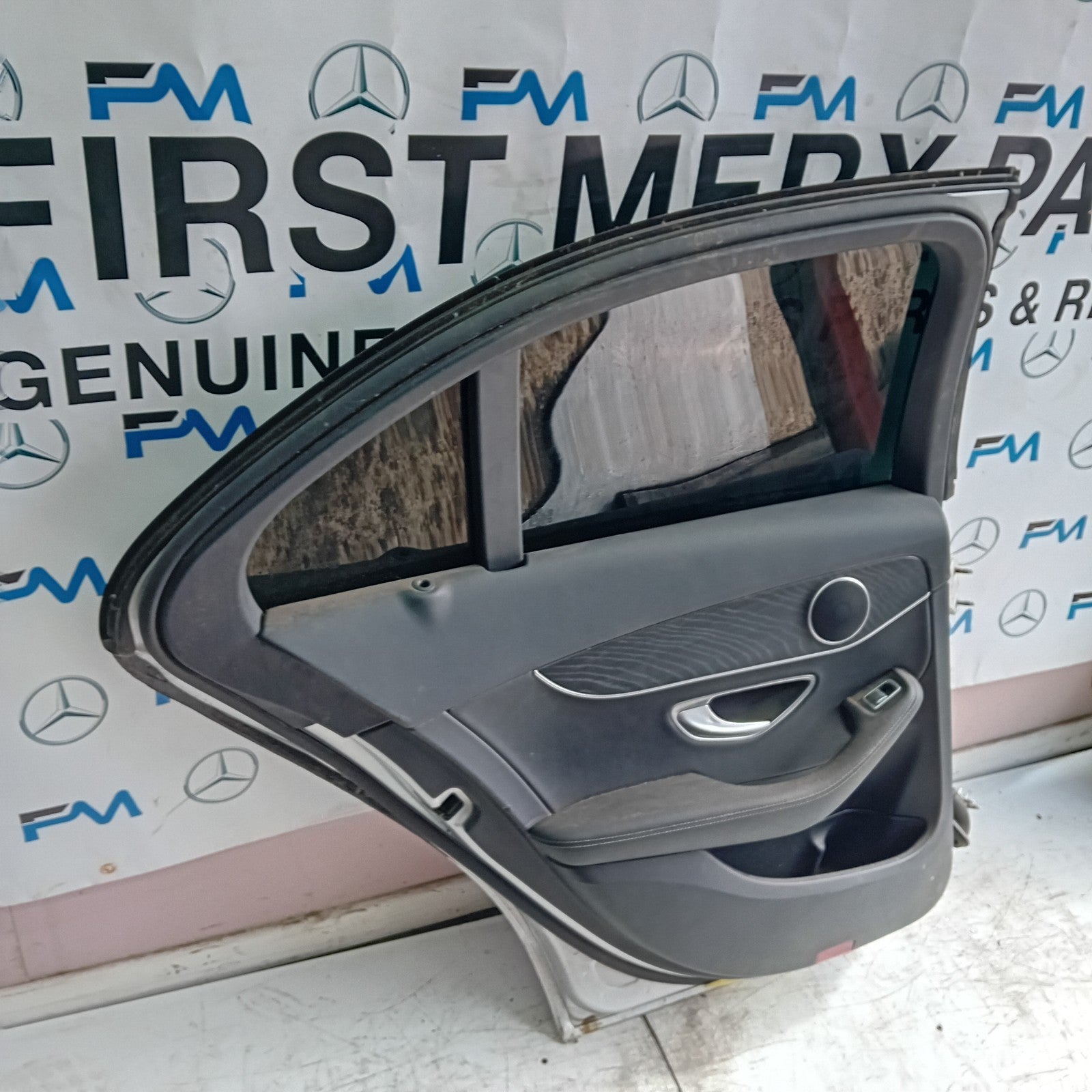 MERCEDES C-CLASS W205 PASSENGER  REAR DOOR NSR SILVER 2014 ON COMPLETE FMD193