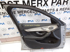 MERCEDES C-CLASS W205 PASSENGER SIDE FRONT DOOR N/S/F COMPLETE SILVER FMD105