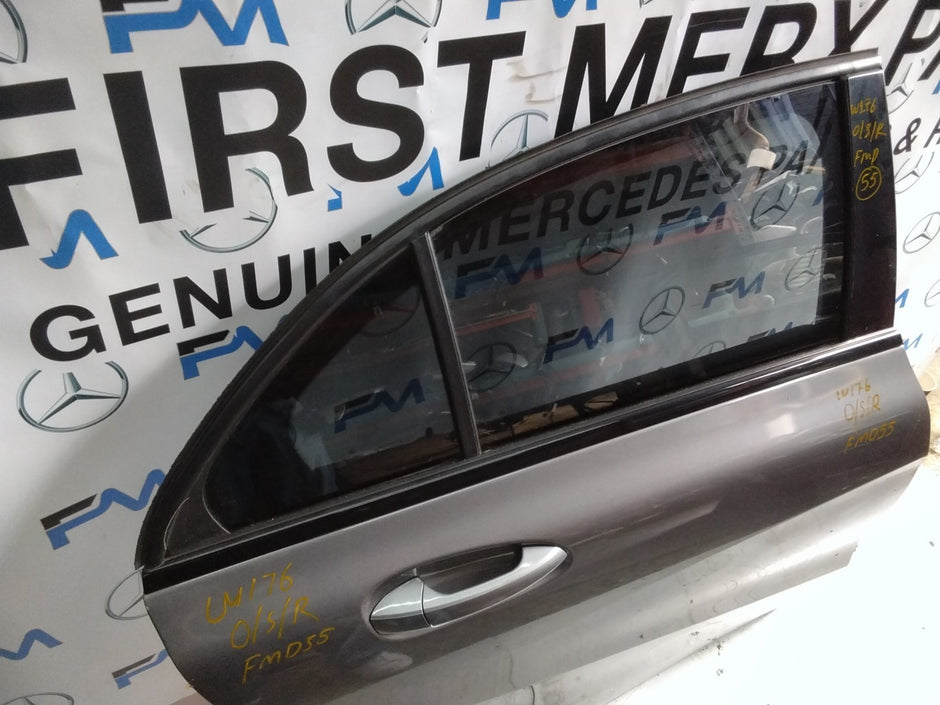 MERCEDES BENZ  A-CLASS W176 DRIVER SIDE REAR DOOR N/S/R COMPLETE GREY FMD55