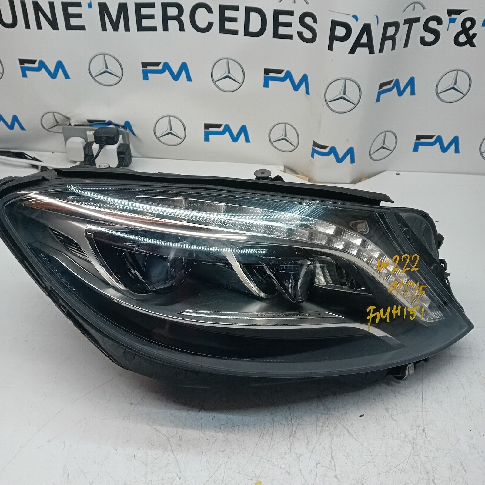 MERCEDES S-CLASS 2014 ONWARDS W222 HEADLIGHT DRIVER SIDE OS A2229068702 FMH151