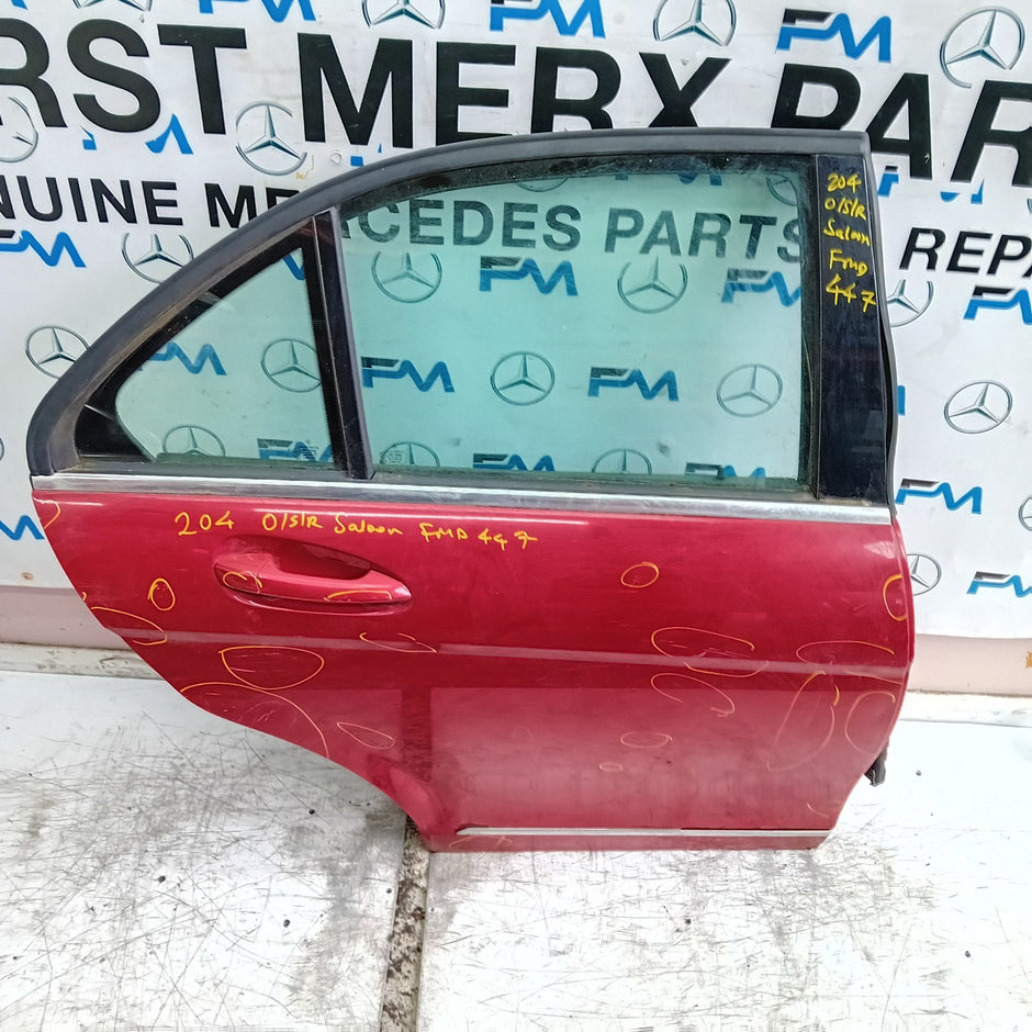 MERCEDES C-CLASS W204 SLN DRIVER REAR DOOR OSR RED 2008-2014 COMPLETE FMD447