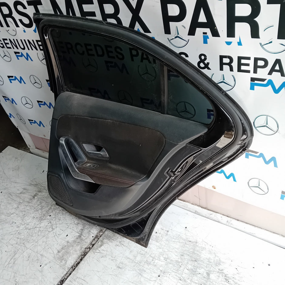 MERCEDES A-CLASS W177 DRIVER REAR DOOR OSR BLACK 2018 ON COMPLETE FMD374