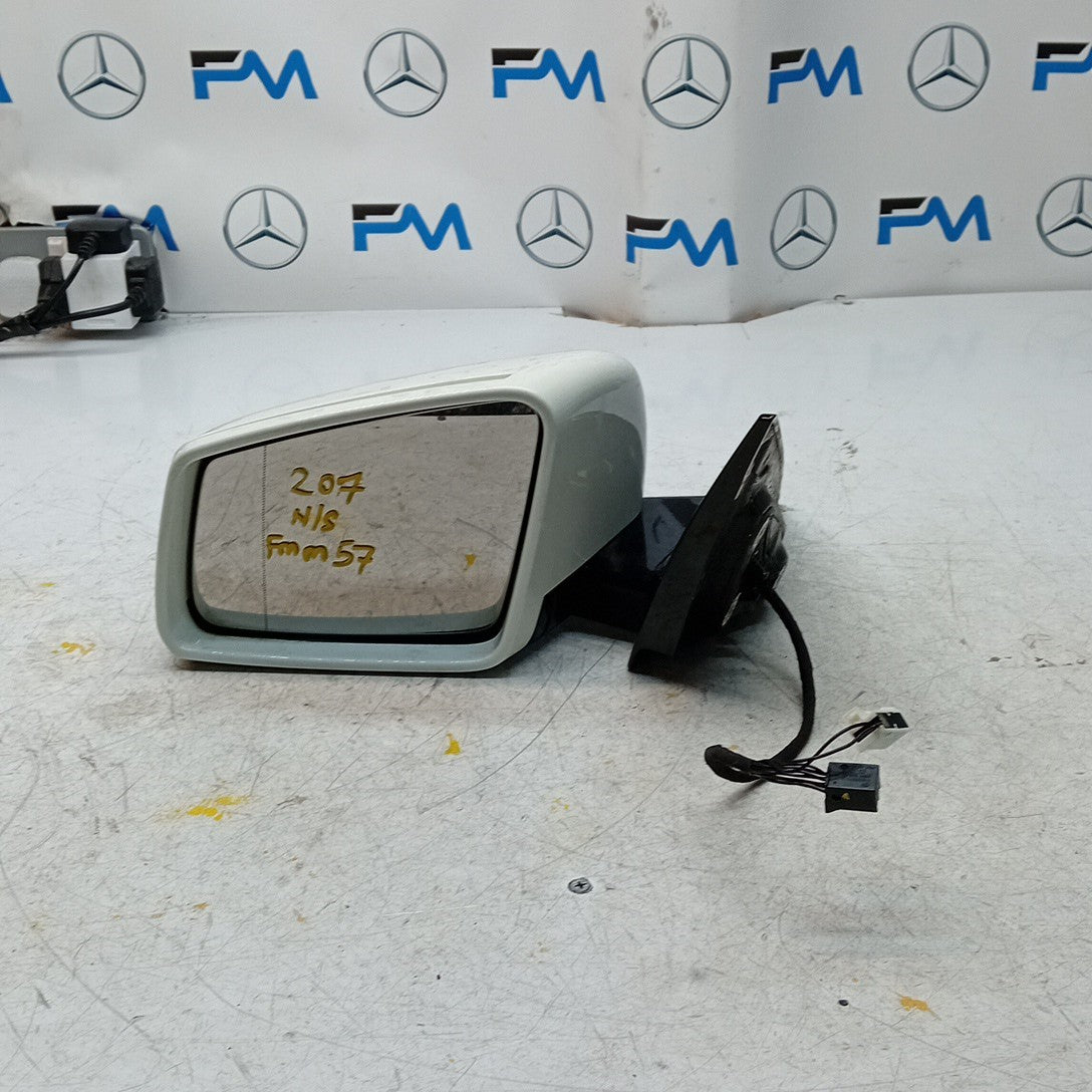 MERCEDES E-CLASS W207 PASSENGER WING MIRROR NS WHITE 2009-2016 FMM57
