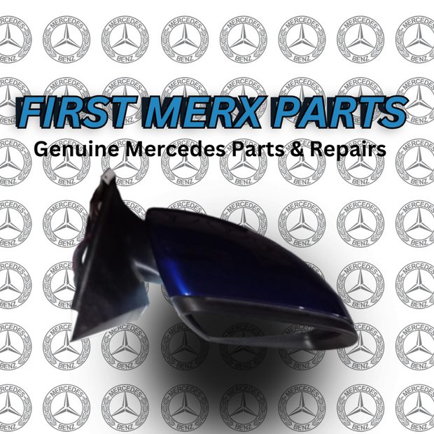 MERCEDES C CLASS W205 2014-2018 DRIVER SIDE WING MIRROR BLUE- PUDDLE LIGHT