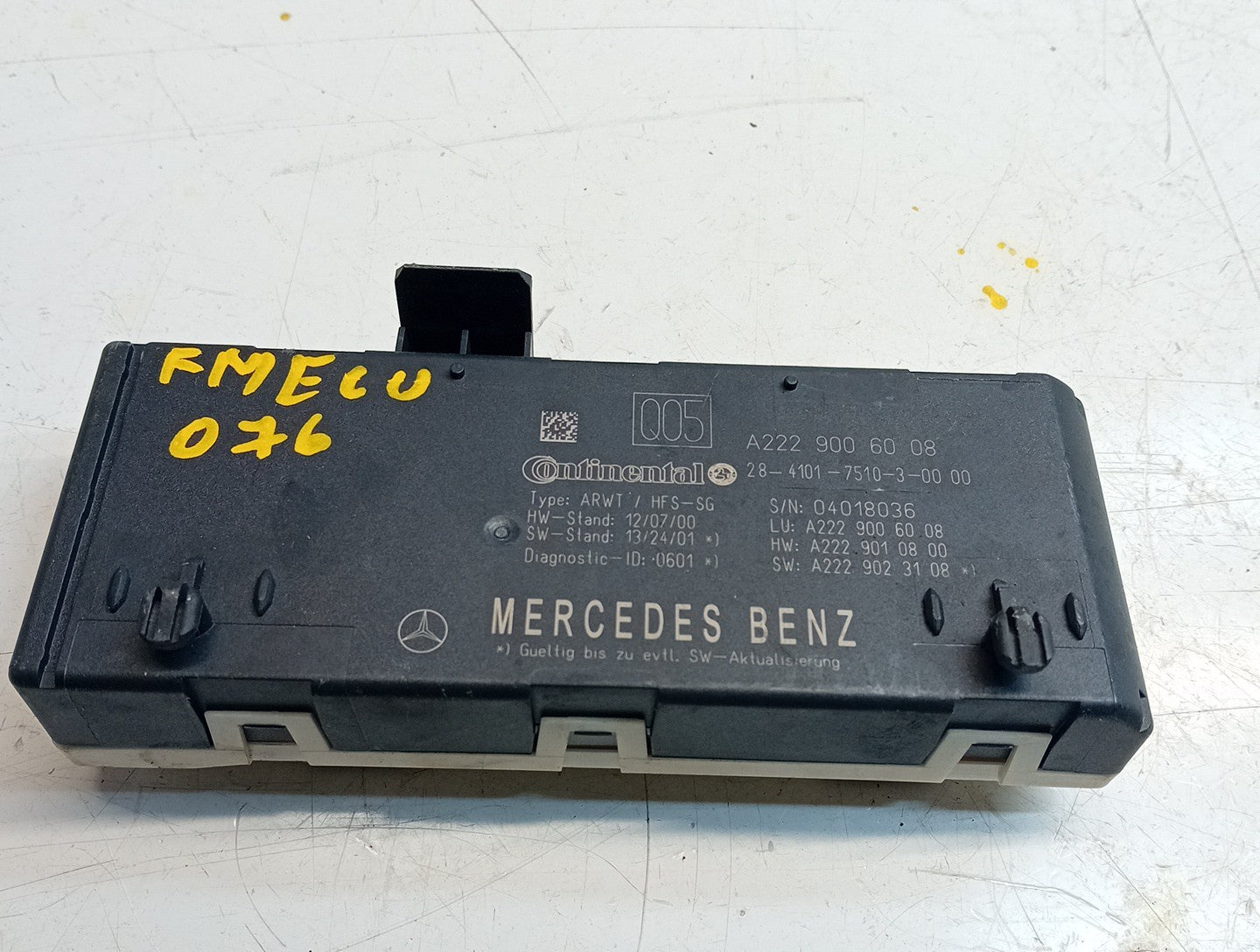  MERCEDES BENZ S-CLASS W222 13-17 TAILGATE CONTROL MODULE A2229006008 FMECU076