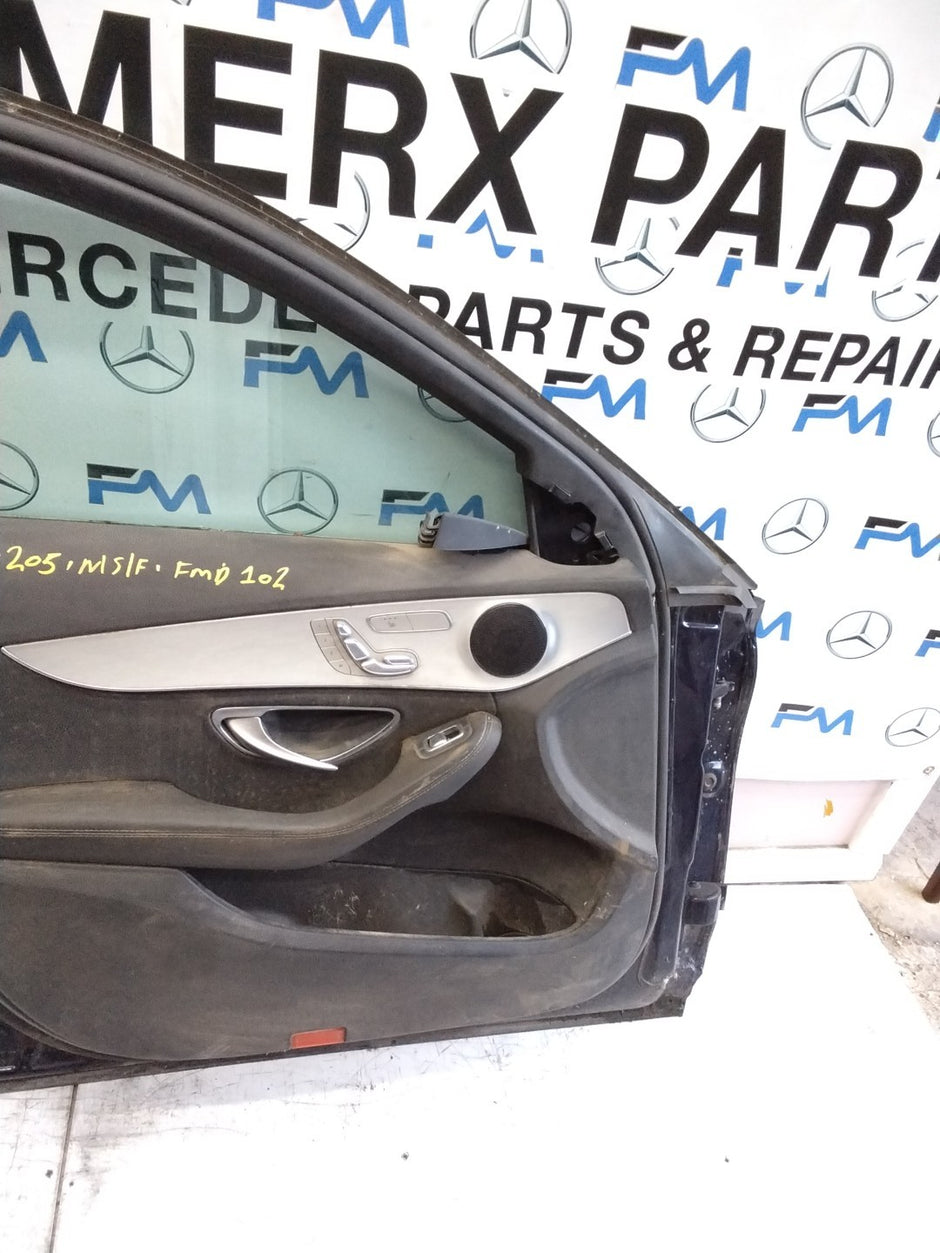 MERCEDES C-CLASS W205 PASSENGER SIDE FRONT DOOR N/S/F COMPLETE BLUE FMD102