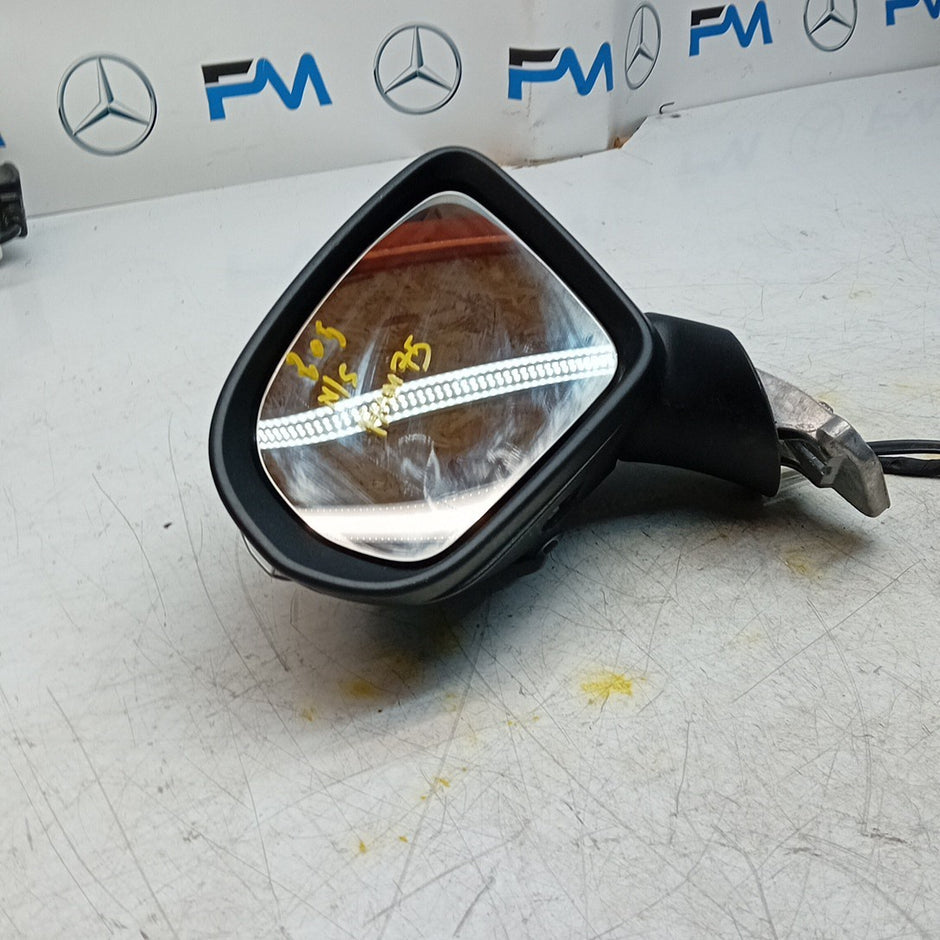 MERCEDES C-CLASS W205 PASSENGER WING MIRROR NS BLACK PL CAMERA A2058104901 FMM75