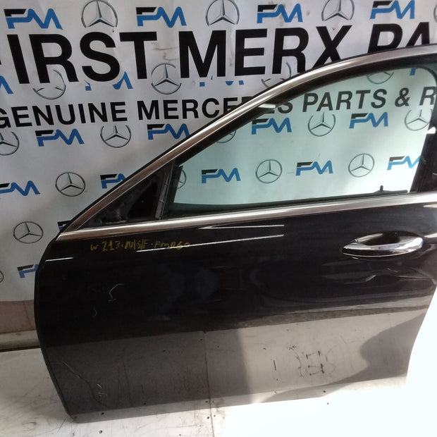 MERCEDES BENZ  E-CLASS W213 PASSENGER SIDE FRONT DOOR N/S/F COMPLETE BLACK FMD60