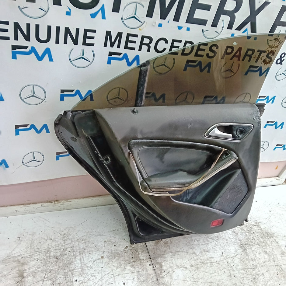 MERCEDES CLA 117 PASSENGER REAR DOOR NSR BLACK 2013-19 COMPLETE FMD244