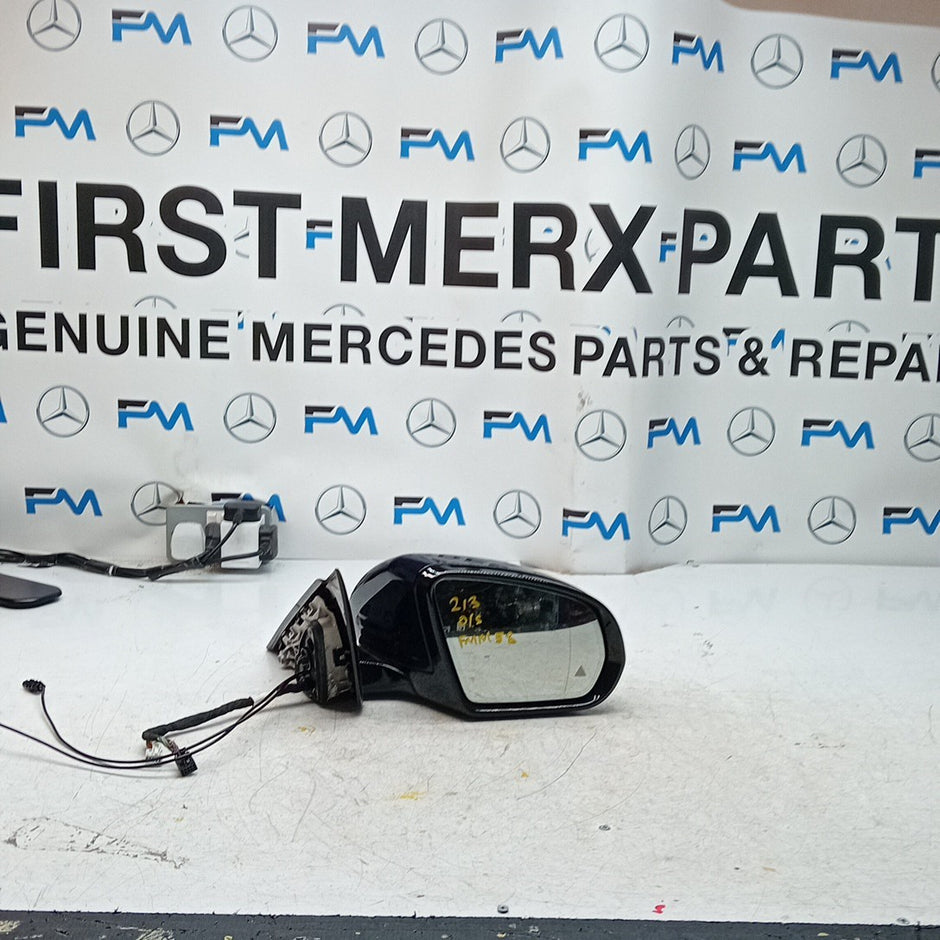 MERCEDES E-CLASS W213 DRIVER WING MIRROR OS BLUE 2016 BS PL A2138104000 FMM58 