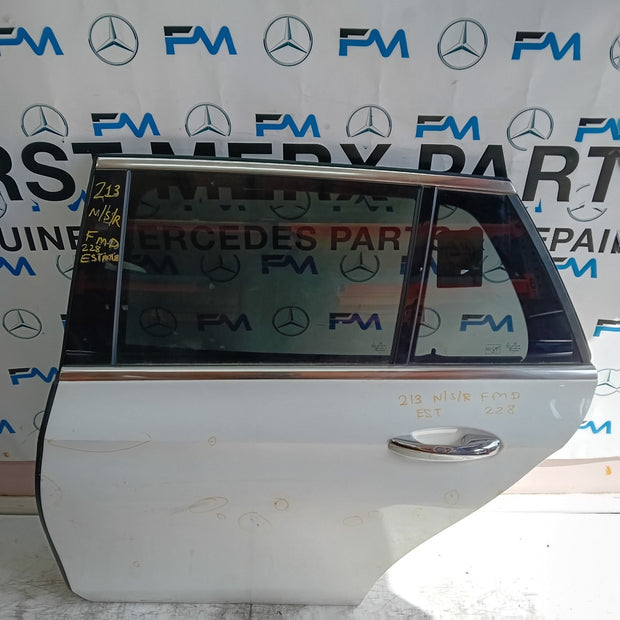MERCEDES E-CLASS S213 EST PASSENGER REAR DOOR NSR WHITE 2016 ON COMPLETE FMD228