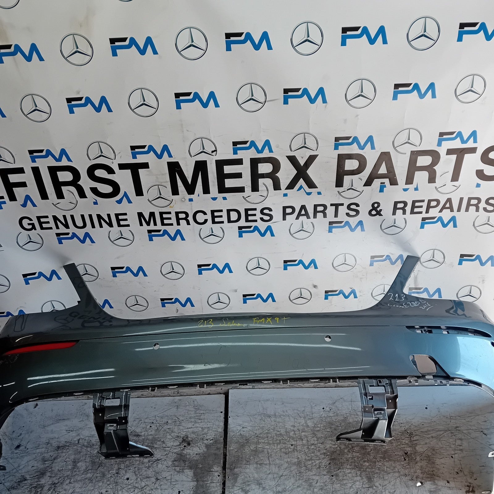 MERCEDES BENZ E-CLASS W213 SALOON GREY REAR BUMPER 2016 ON A2138850025 FMX97