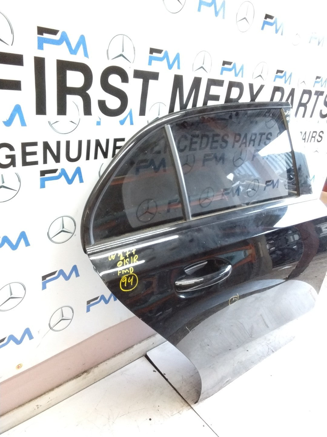 MERCEDES BENZ  A-CLASS W177 DRIVER SIDE REAR DOOR O/S/R COMPLETE BLACK FMD94