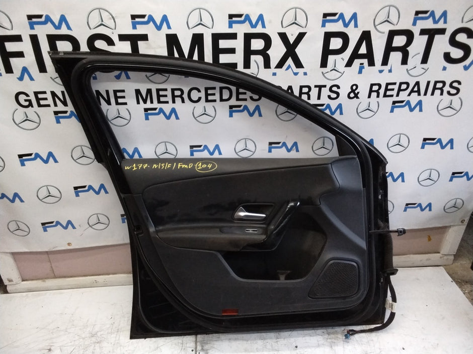MERCEDES A-CLASS W177 PASSENGER SIDE FRONT DOOR N/S/F COMPLETE BLACK FMD104