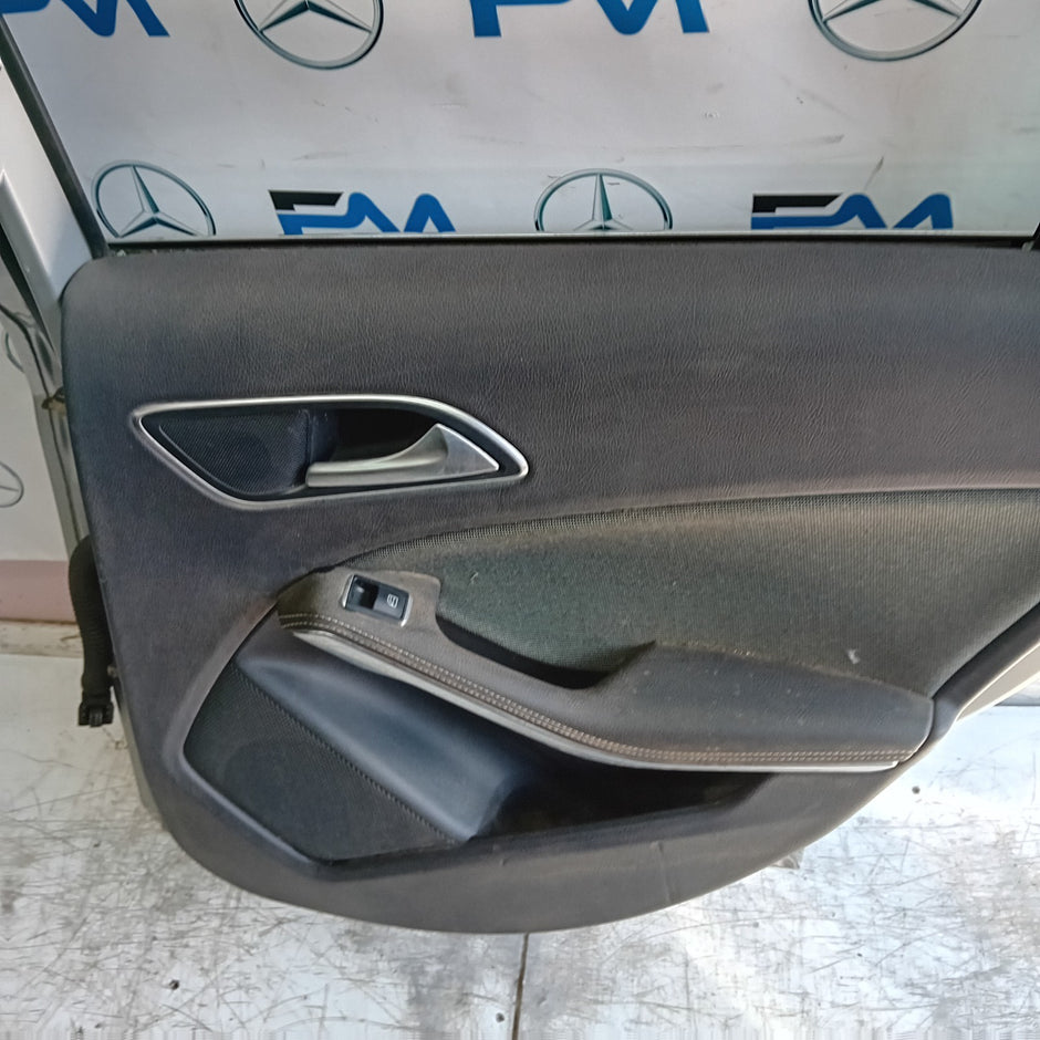 MERCEDES BENZ  A-CLASS W176 DRIVER REAR DOOR OSR 2012 SILVER COMPLETE FMD488