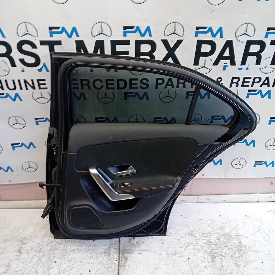 MERDEDES A-CLASS W177 SALOON DRIVER REAR DOOR NSR BLACK 2018 ON COMPLETE FMD186