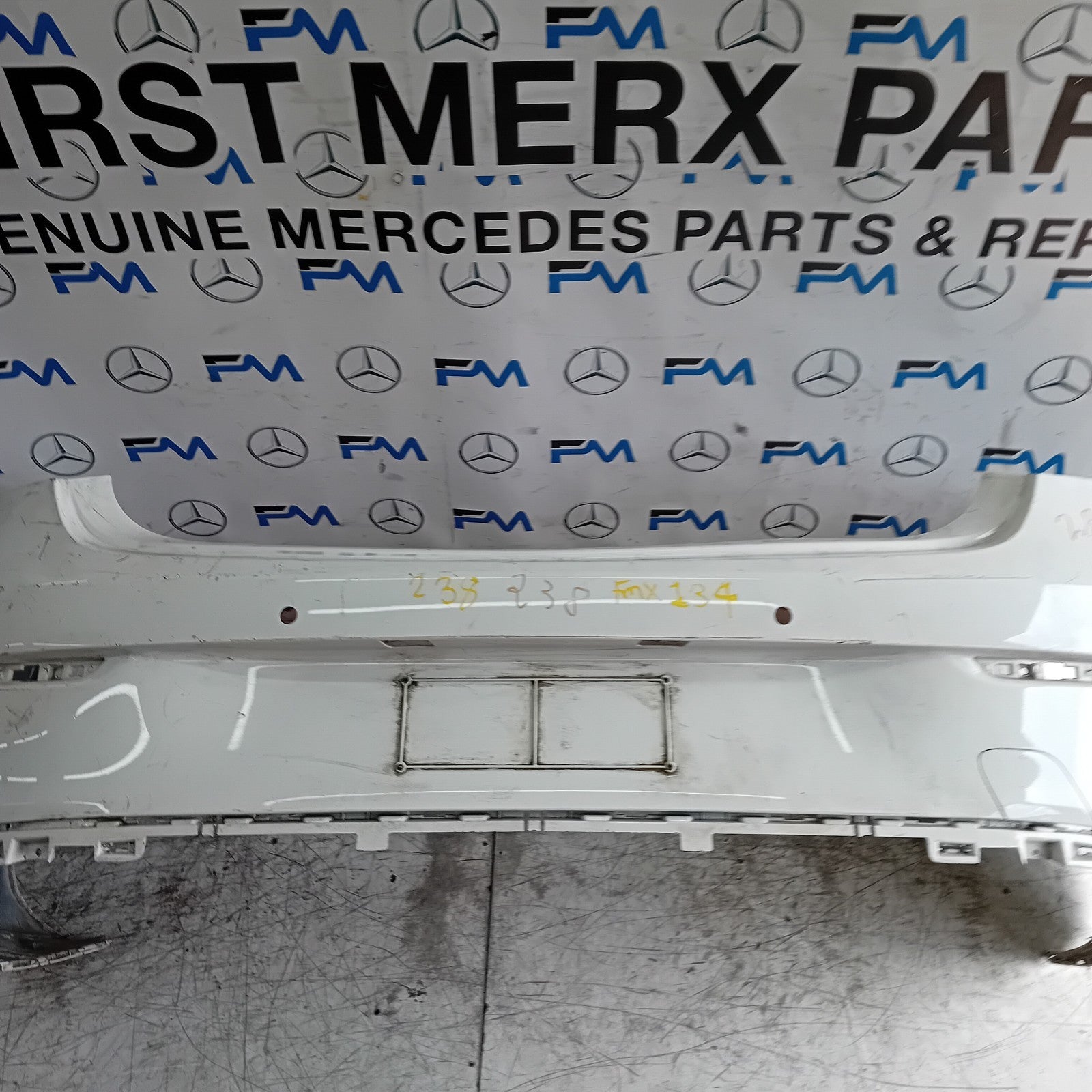 MERCEDES BENZ E-CLASS C238 COUPE REAR BUMPER WHITE 2014 FMX134