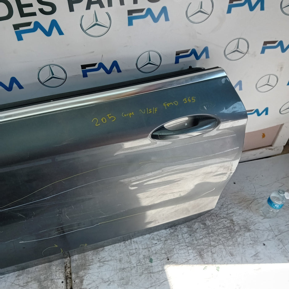 MERCEDES C-CLASS W205 CP PASSENGER FRONT DOOR NSF 2016 ON GREY COMPLETE FMD365