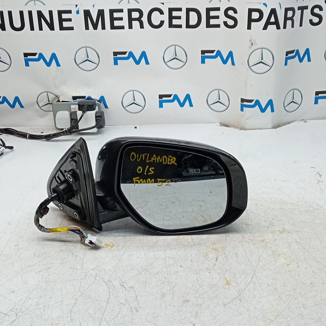 MITSUBISHI OUTLANDER MK3 DRIVER WING MIRROR OS BLACK CAMERA 2013 FMM52 (D)