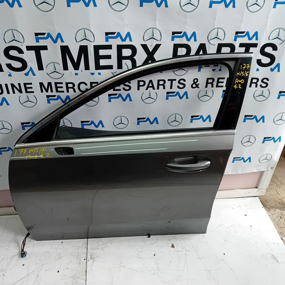 MERCEDES BENZ A-CLASS W177 PASSENGER SIDE FRONT DOOR N/S/F COMPLETE GREY FMD42