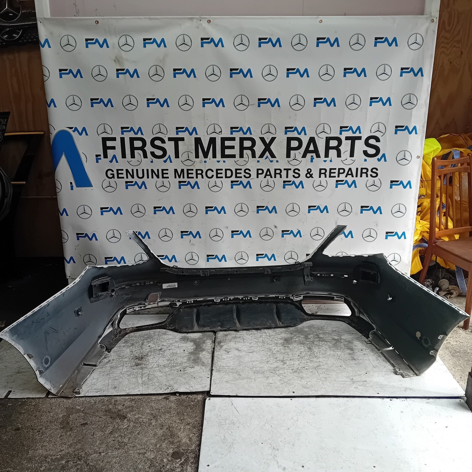 MERCEDES BENZ E-CLASS W213 SALOON REAR BUMPER WHITE 2016 A2138850001 FMX79