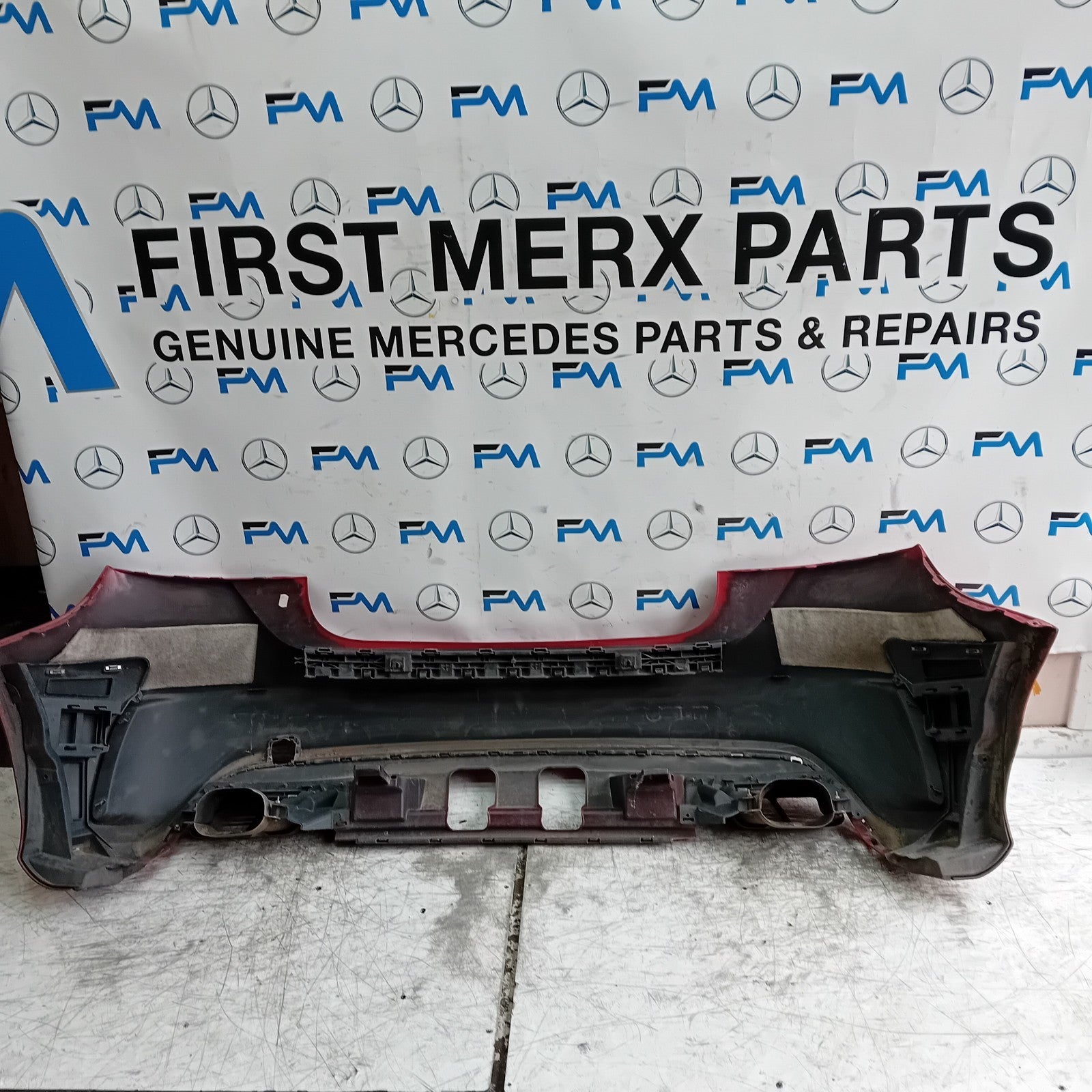 MERCEDES BENZ A-CLASS W176 REAR BUMPER 2012-18 A1768852625 RED FMX30