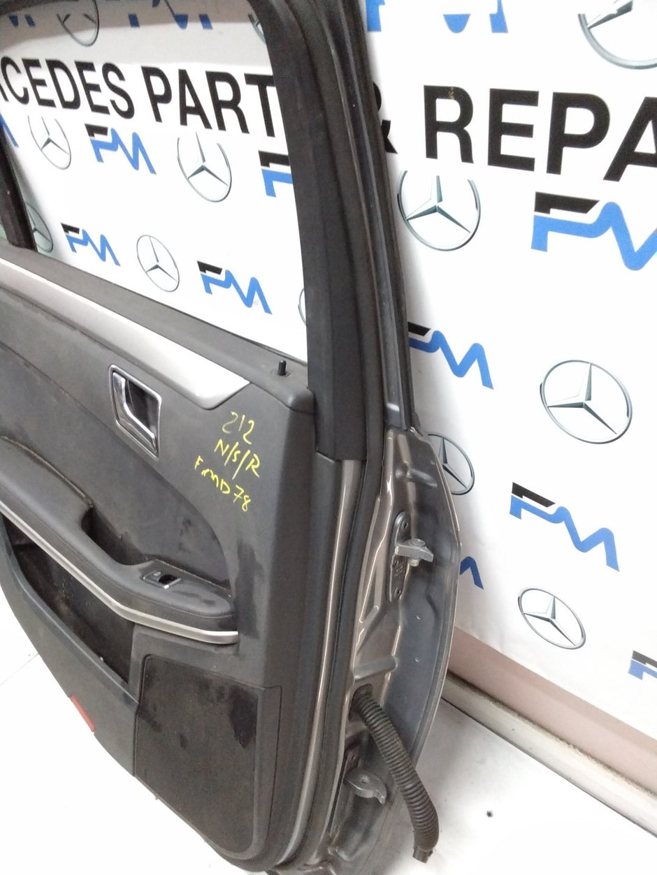 MERCEDES BENZ E-CLASS W212 PASSENGER SIDE REAR DOOR N/S/R COMPLETE SILVER FMD78