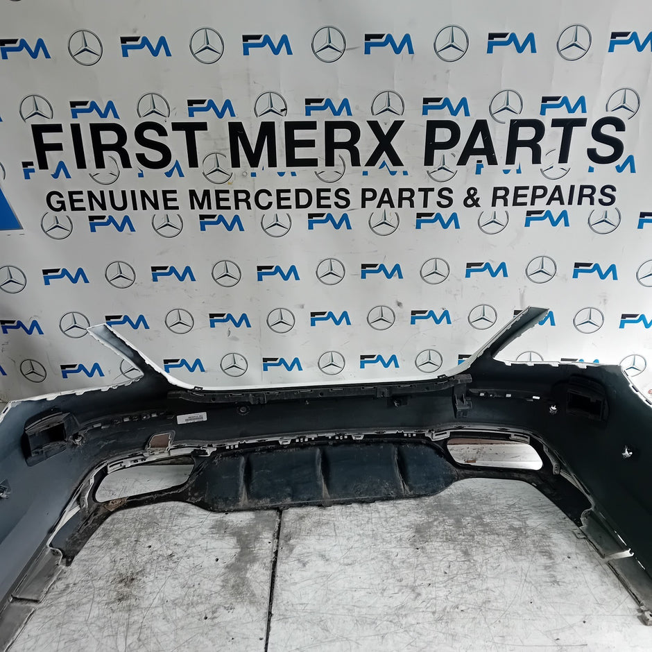 MERCEDES BENZ E-CLASS W213 SALOON REAR BUMPER WHITE 2016 A2138850001 FMX79