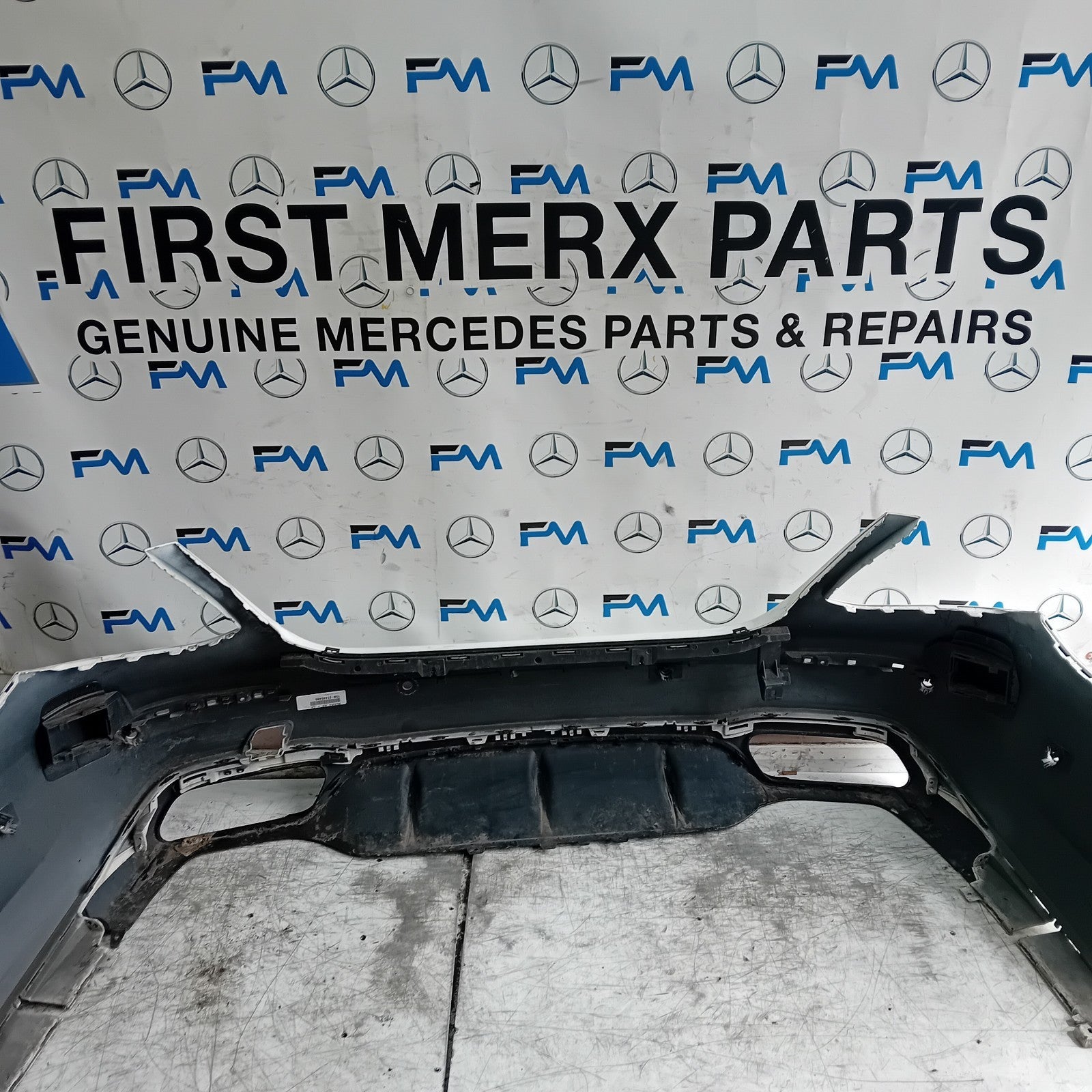 MERCEDES BENZ E-CLASS W213 SALOON REAR BUMPER WHITE 2016 A2138850001 FMX79