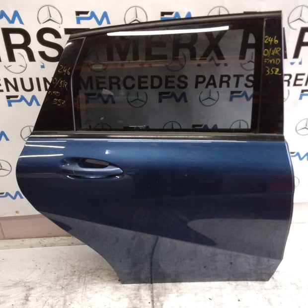 MERCEDES B-CLASS W246 DRIVER REAR DOOR OSR BLUE 2012-19 COMPLETE FMD352