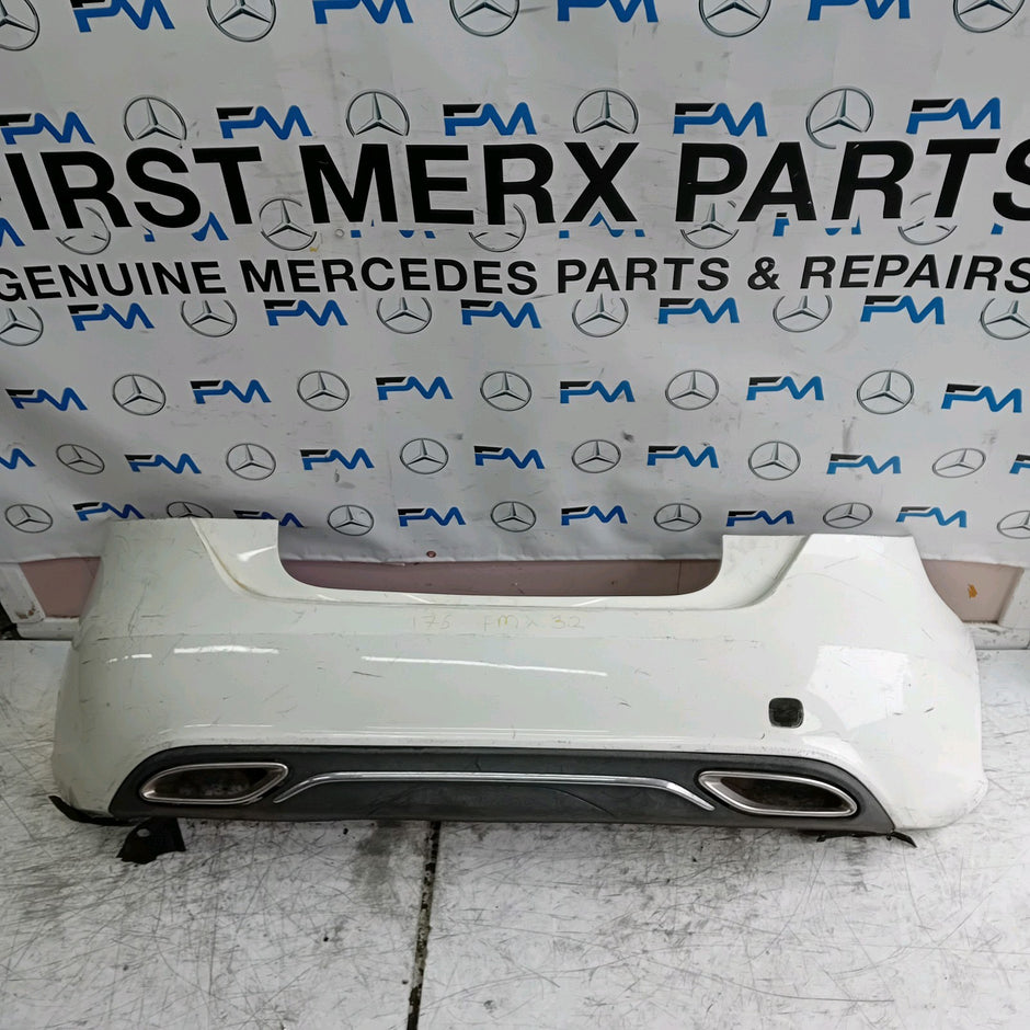 MERCEDES BENZ A-CLASS W176 REAR BUMPER 2012-18 A1768853000 WHITE FMX32