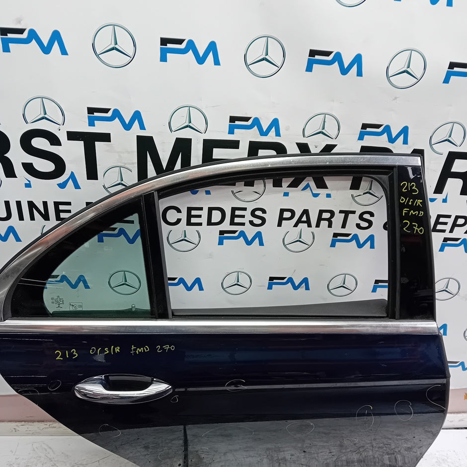 MERCEDES E-CLASS W213 SLN DRIVER REAR DOOR OSR BLUE 2016 ON COMPLETE FMD270