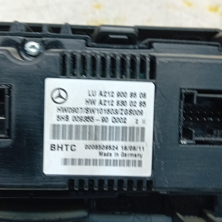 MERCEDES E CLASS W207 W212 CLIMATE CONTROL PANEL A2129008608 2016 FM001388