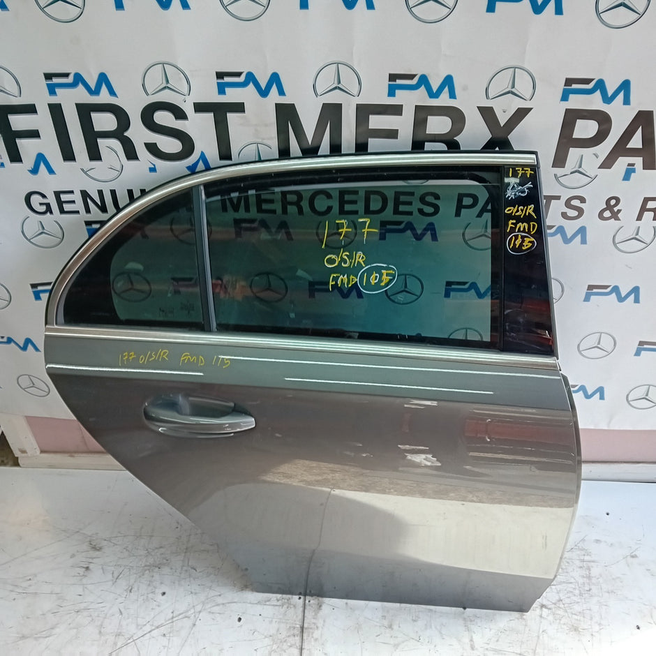 MERCEDES  A-CLASS W177 DRIVER SIDE REAR DOOR N/S/R COMPLETE GREY FMD115