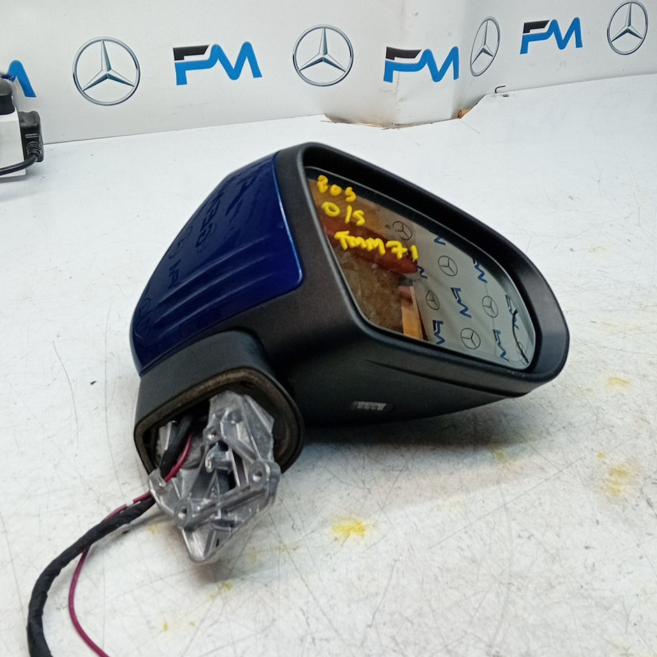 MERCEDES C-CLASS W205 DRIVER WING MIRROR OSF BLUE A2058106416 PL FMM71