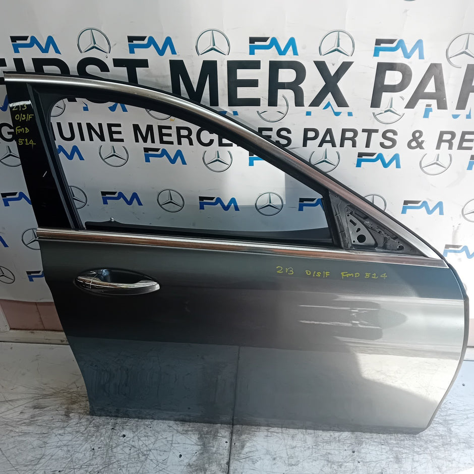 MERCEDES E-CLASS W213 DRIVER FRONT DOOR OSF 2016 ON GREY COMPLETE  FMD514