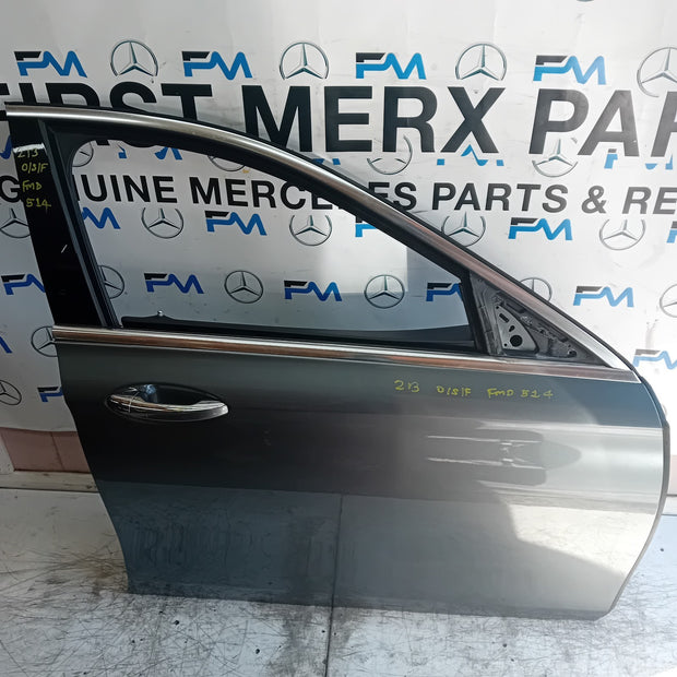 MERCEDES E-CLASS W213 DRIVER FRONT DOOR OSF 2016 ON GREY COMPLETE  FMD514