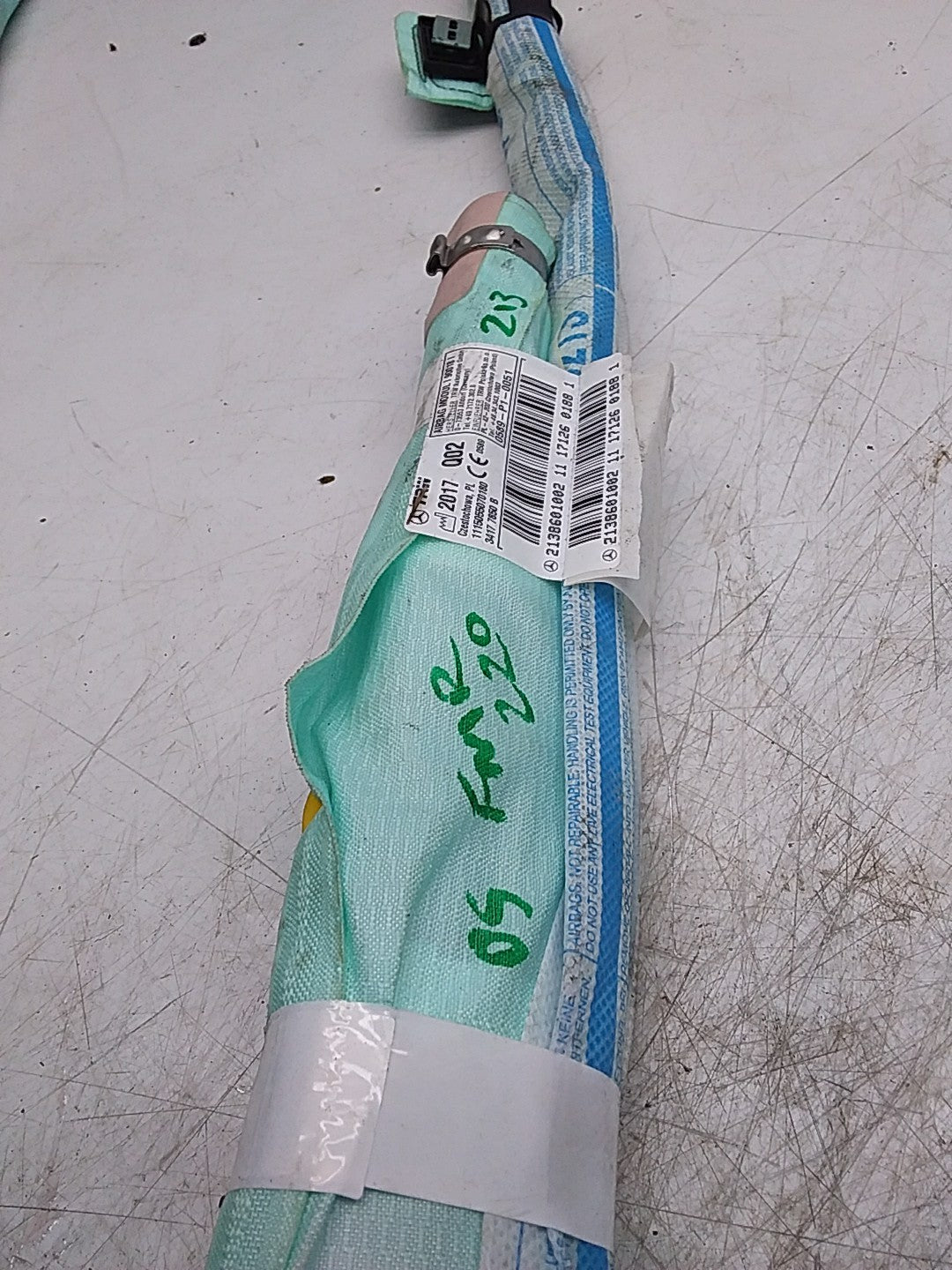 MERCEDES E-CLS W213 SLN CURTAIN ROOF AIRBAG  RIGHT DRIVERSIDE A2138601002 FMR220