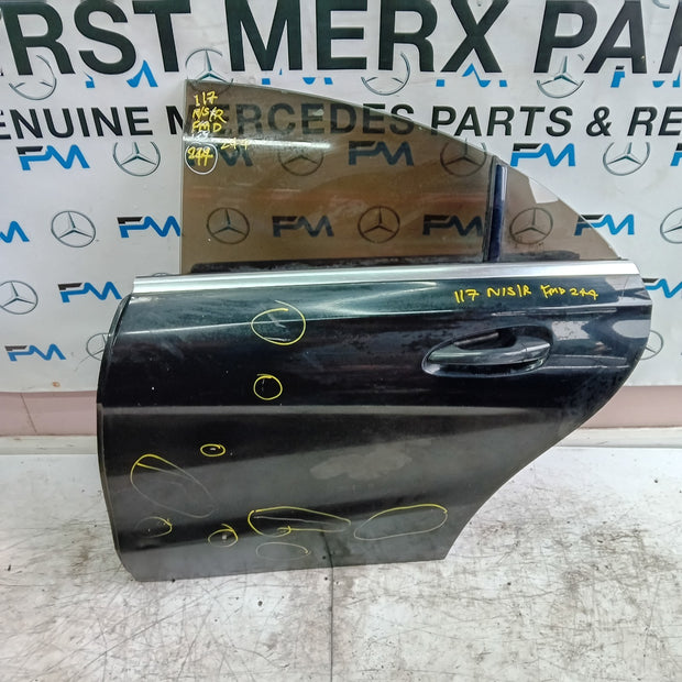 MERCEDES CLA 117 PASSENGER REAR DOOR NSR BLACK 2013-19 COMPLETE FMD244