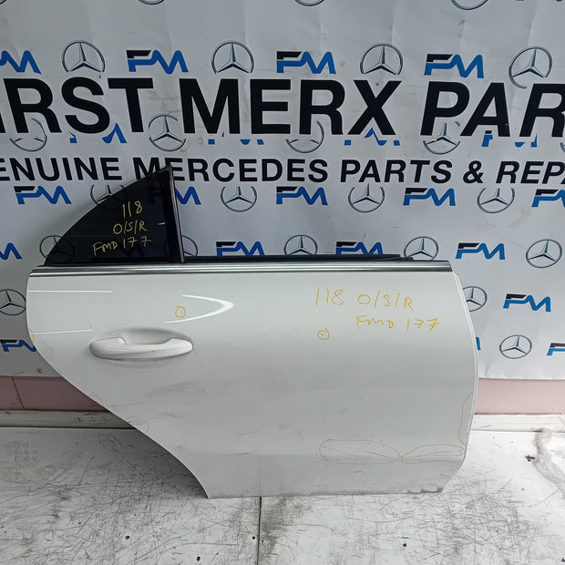 MERCEDES BENZ W118 CLA DRIVER SIDE REAR DOOR OSR WHITE 2019 ON COMPLETE FMD177