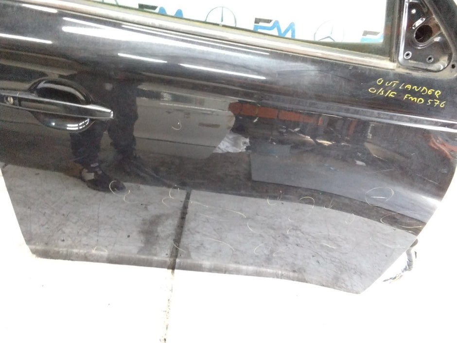 MITSUBISHI OUTLANDER DRIVER FRONT DOOR OSF BLACK  COMPLETE FMD576