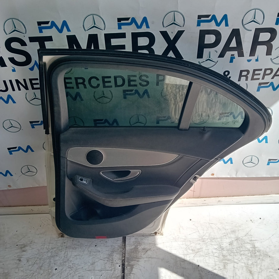 MERCEDES C-CLASS W205 COUP DRIVER REAR DOOR O/S/R WHITE 2014 ON COMPLETE FMD170