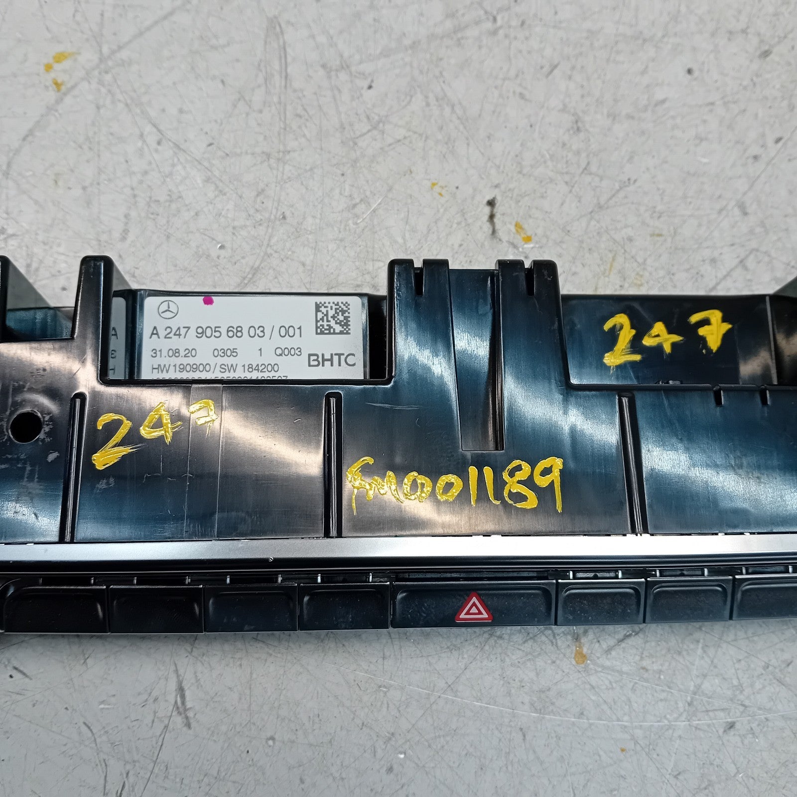 MERCEDES A B CLASS W177 W247 HEATER CLIMATE CONTROL PANEL A2479056803  FM001189