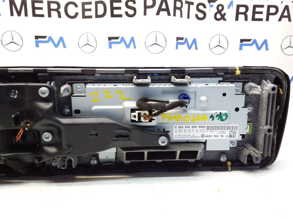 MERCEDES S-CLASS W222 DISPLAY SCREEN INSTRUMENT CLUSTER A2229005712 FM00624