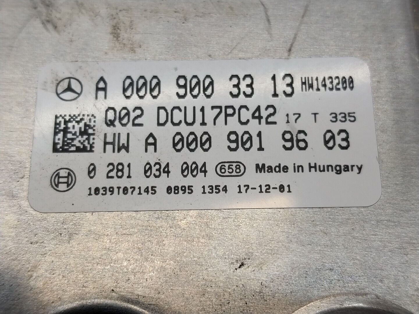 MERCEDES CLASS W205 GLC S CLASS ADBLUE CONTROL MODULE UNIT A0009003313FM00259