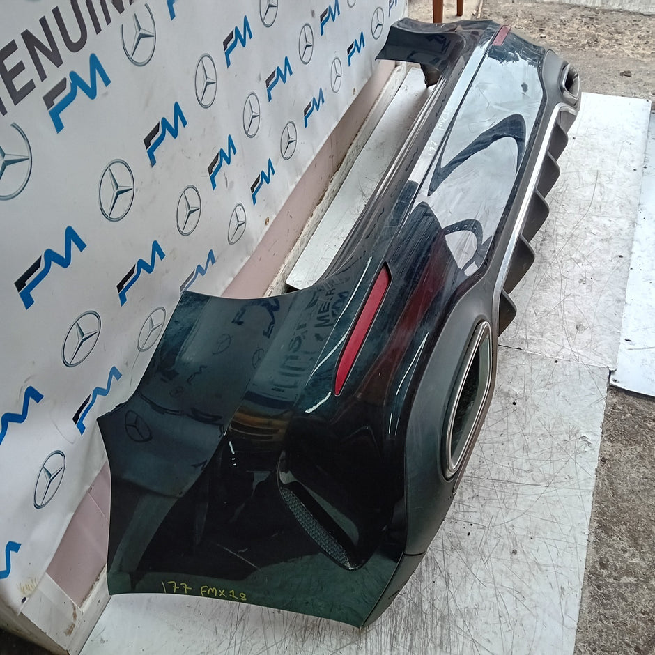 MERCEDES BENZ  A-CLASS W177 REAR BUMPER A1778804701 2018 BLACK COMPLETE FMX18