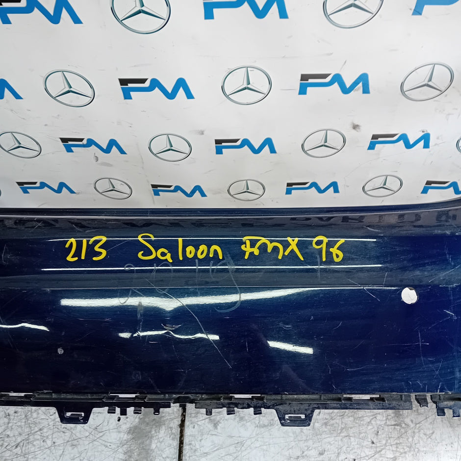MERCEDES BENZ E-CLASS W213 SALOON BLUE REAR BUMPER 2016 ON A2138850001 FMX96