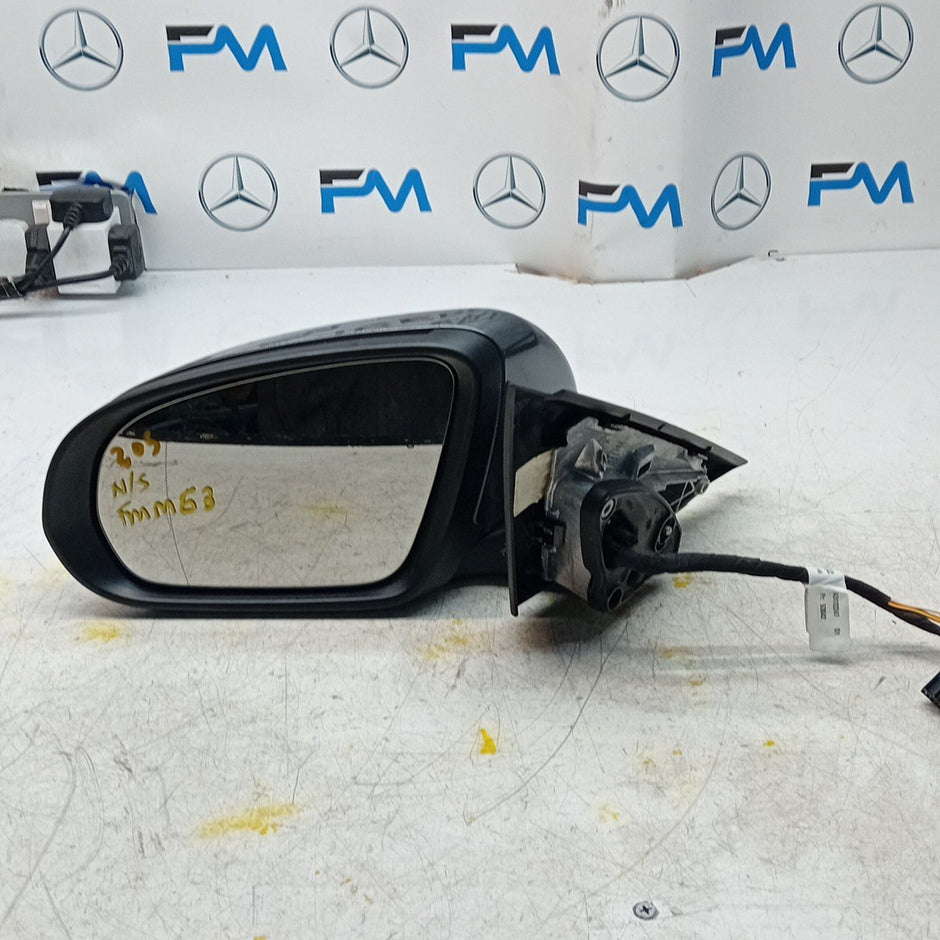 MERCEDES C-CLASS W205 PASSENGER  WING MIRROR NSF GREY 2014 PL A2058104702 FMM63